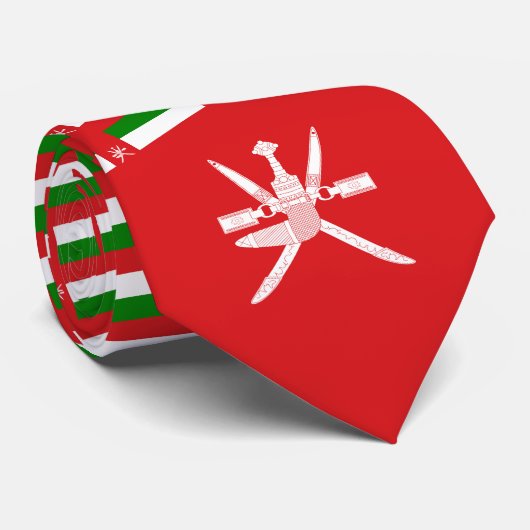 Cravate Drapeau omanais et emblème national, Drapeau omana (Roulé)