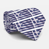 Cravate Drapeau onduleux de la Grèce (Roulé)