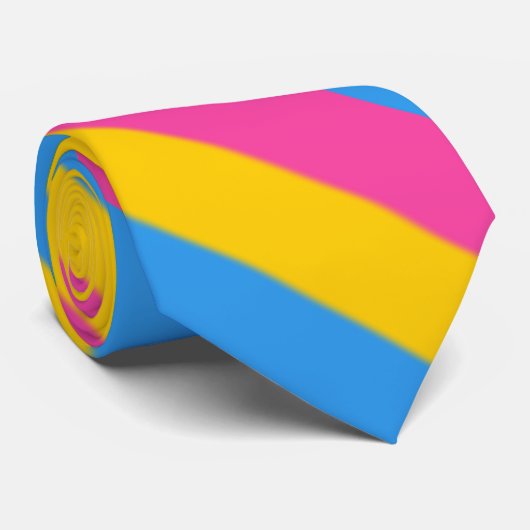 Cravate Drapeau Pansexual de fierté de Falln (Roulé)