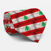 Cravate Drapeau patiné Liban (Roulé)