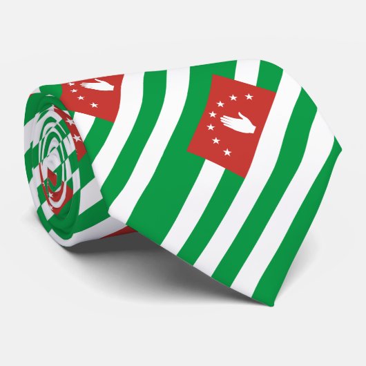 Cravate Drapeau patriotique d'Abkhazie (Roulé)