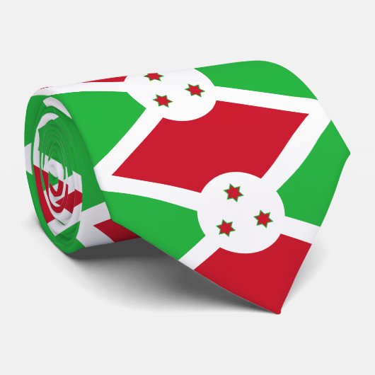 Cravate Drapeau patriotique du Burundi (Roulé)