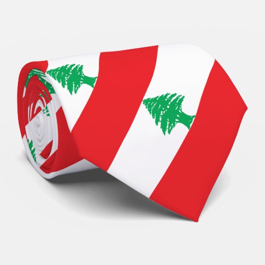 Cravate Drapeau patriotique du Liban (Roulé)
