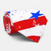 Cravate Drapeau patriotique rouge blanc et bleu américain (Roulé)