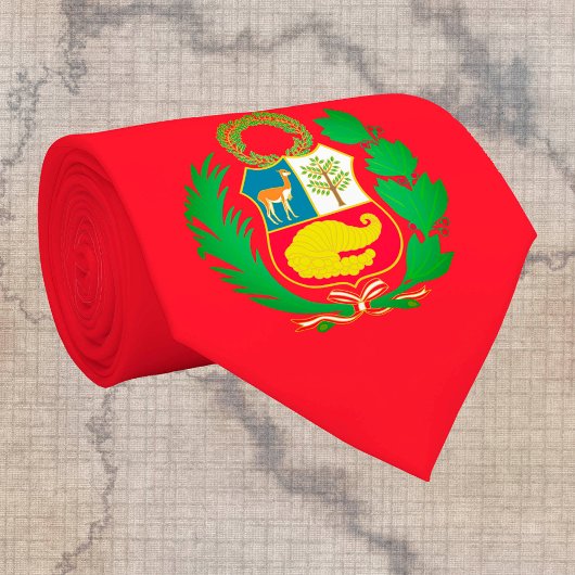Cravate Drapeau péruvien & Pérou, emblème mode affaires