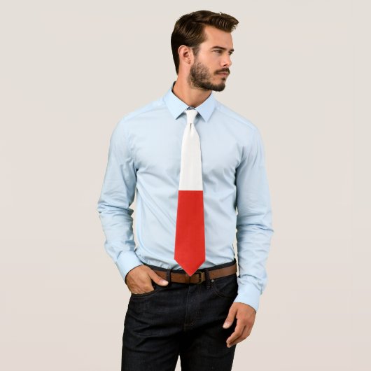 Cravate Drapeau polonais (En situation)