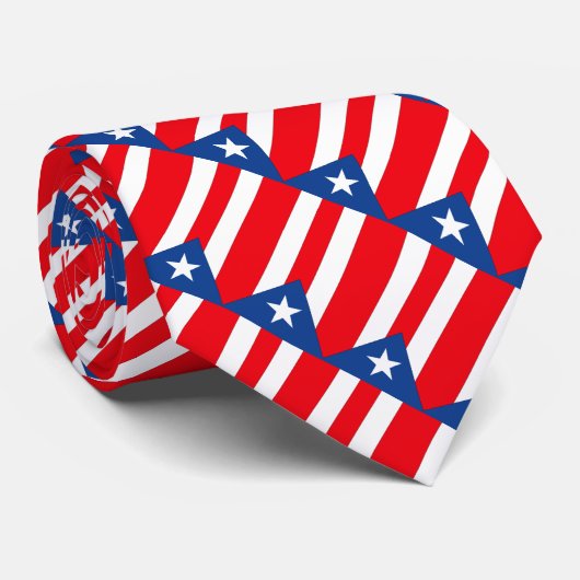 Cravate Drapeau Porto Rico - (Roulé)
