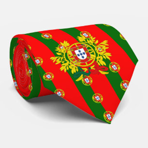 Cravate Drapeau portugais et armoiries du Portugal