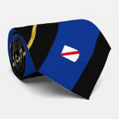 Cravate Drapeau rayé de Campanie (Roulé)