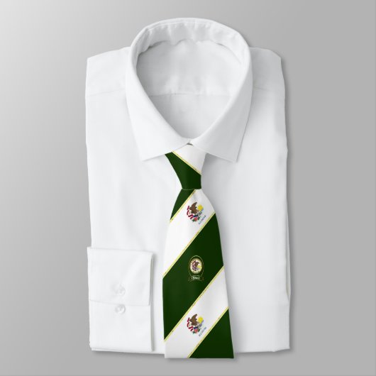 Cravate Drapeau rayé de l'Illinois (Attaché)