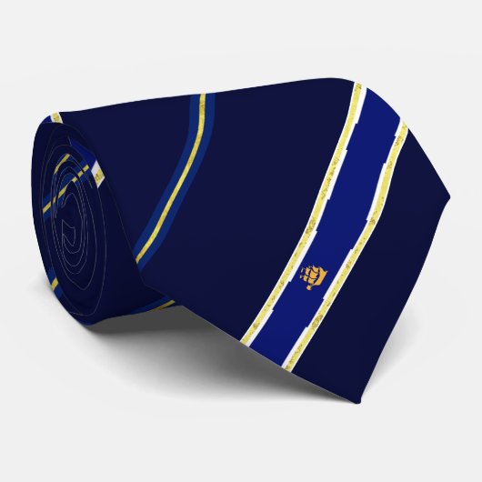 Cravate Drapeau rayé de Québec (Roulé)