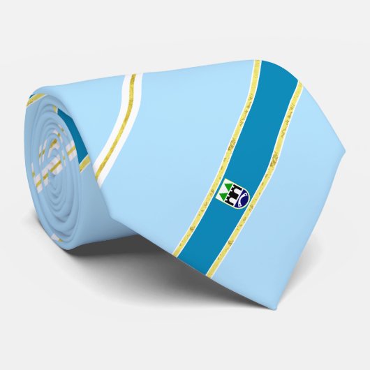 Cravate Drapeau rayé de Sarajevo (Roulé)