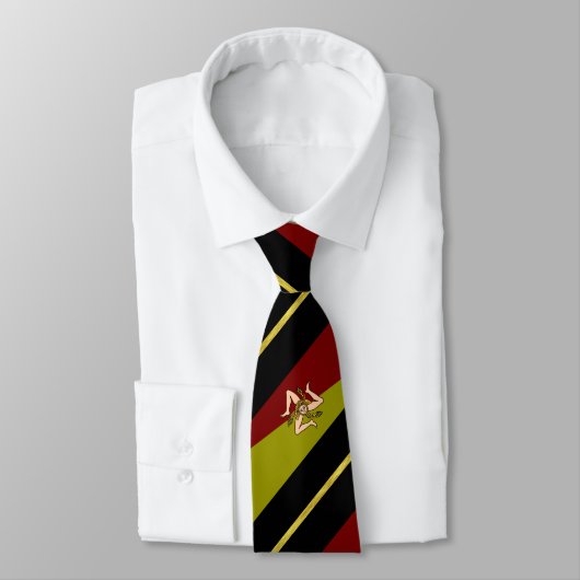 Cravate Drapeau rayé de Sicile (Attaché)