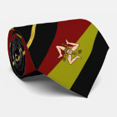 Cravate Drapeau rayé de Sicile (Roulé)