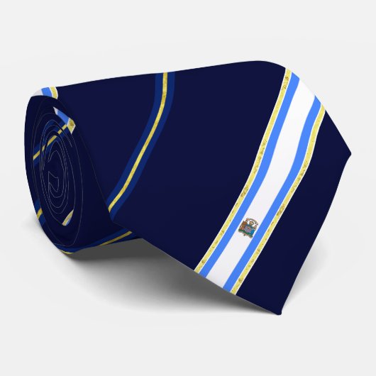 Cravate Drapeau rayé d'Edmonton (Roulé)