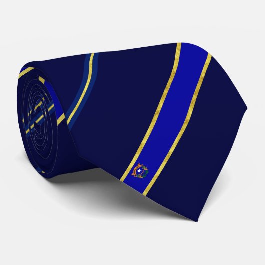 Cravate Drapeau rayé du Nevada (Roulé)