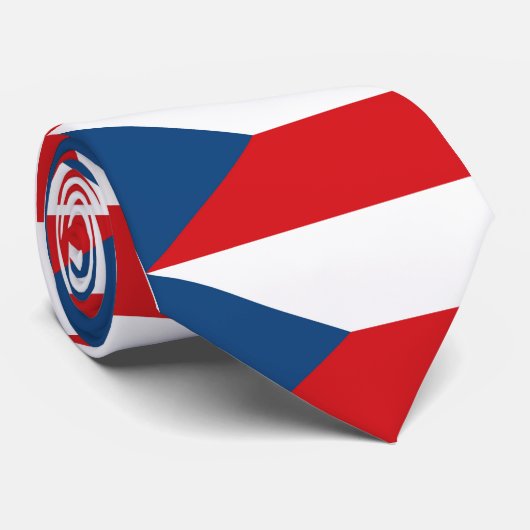 Cravate Drapeau République tchèque (Roulé)
