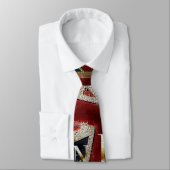 Cravate Drapeau rétro Union Jack porté (Attaché)