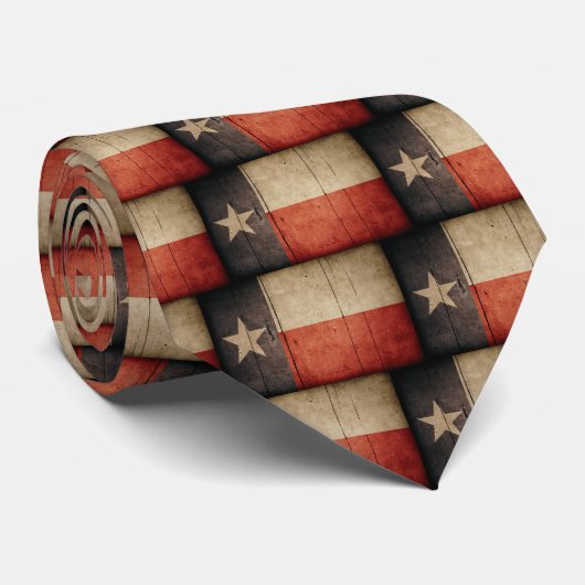 Cravate Drapeau robuste de Wood Texas (Roulé)