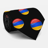 Cravate Drapeau rond brillant de l'Arménie (Roulé)