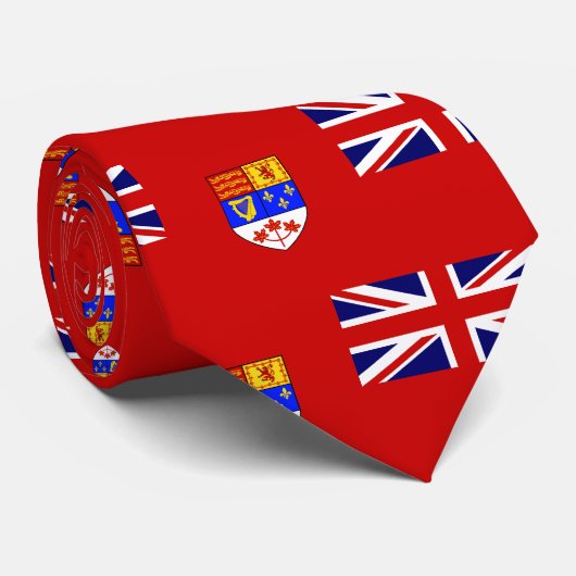 Cravate Drapeau rouge canadien de drapeau (Roulé)