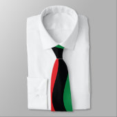 Cravate Drapeau rouge, noir et vert (Attaché)
