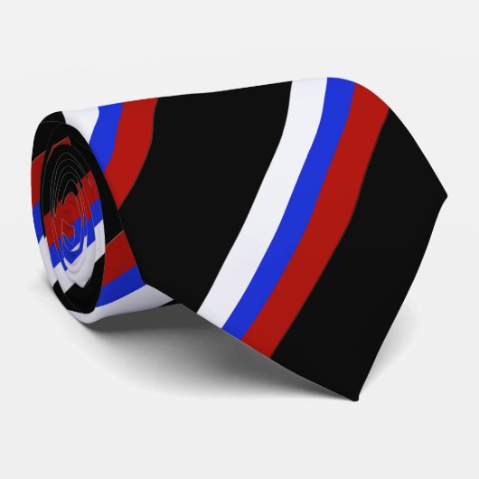Cravate Drapeau russe de couleurs (Roulé)