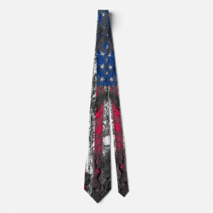 Cravate Drapeau rustique américain