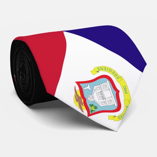 Cravate Drapeau Saint-Maarten (Roulé)