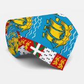 Cravate Drapeau Saint-Pierre-et-Miquelon (Roulé)