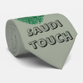 Cravate Drapeau saoudien d'empreinte digitale de contact (Roulé)