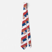 Cravate Drapeau serbe & Voyage Serbie, vacances /sports (Devant)