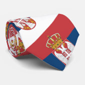 Cravate Drapeau serbe & Voyage Serbie, vacances /sports (Roulé)