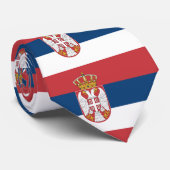 Cravate Drapeau Serbie (Roulé)