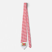 Cravate Drapeau singapourien et armoiries, Drapeau de Sing (Devant)