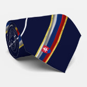 Cravate Drapeau slovaque de rayures (Roulé)
