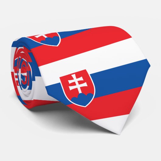 Cravate Drapeau Slovaquie (Roulé)