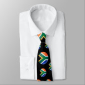 Cravate Drapeau sud-africain rond brillant (Attaché)