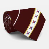 Cravate Drapeau sud-coréen de rayures (Roulé)