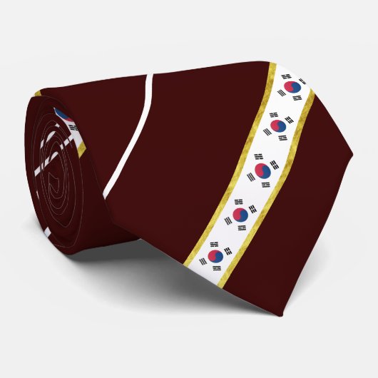 Cravate Drapeau sud-coréen de rayures (Roulé)