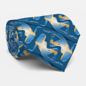 Cravate Drapeau suédois de silhouette de fille (Roulé)