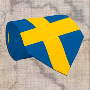 Cravate Drapeau suédois & Suède affaires, voyages / sports