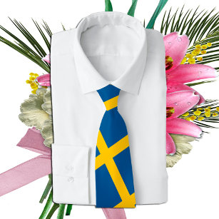 Cravate Drapeau suédois & Voyage Suède, fans de vacances/s
