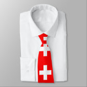 Cravate Drapeau Suisse (Attaché)