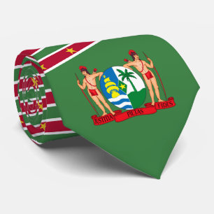Cravate Drapeau surinamais et armoiries, Drapeau surinamai