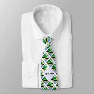 Cravate Drapeau tanzanien avec votre nom