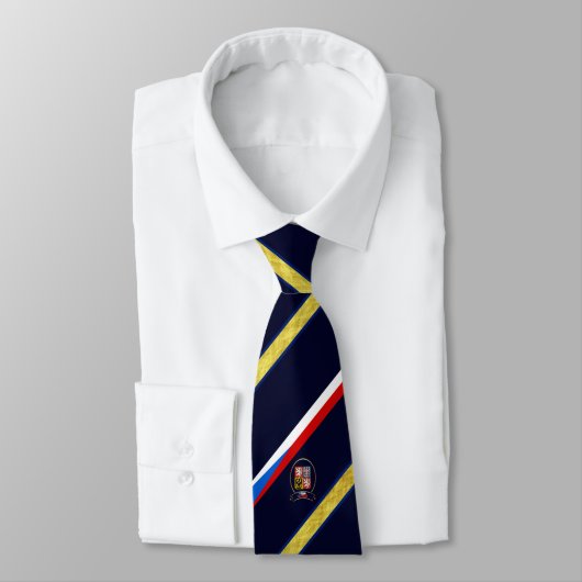 Cravate Drapeau tchèque de rayures (Attaché)