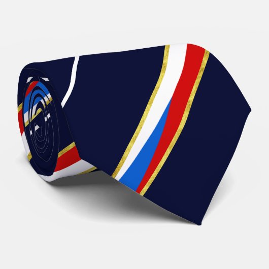 Cravate Drapeau tchèque de rayures (Roulé)