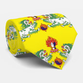 Cravate Drapeau Tibet & Tibétain, Lions de Neige / Coeurs (Roulé)