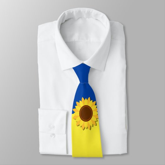 Cravate Drapeau Tournesol Ukraine personnalisé (Attaché)